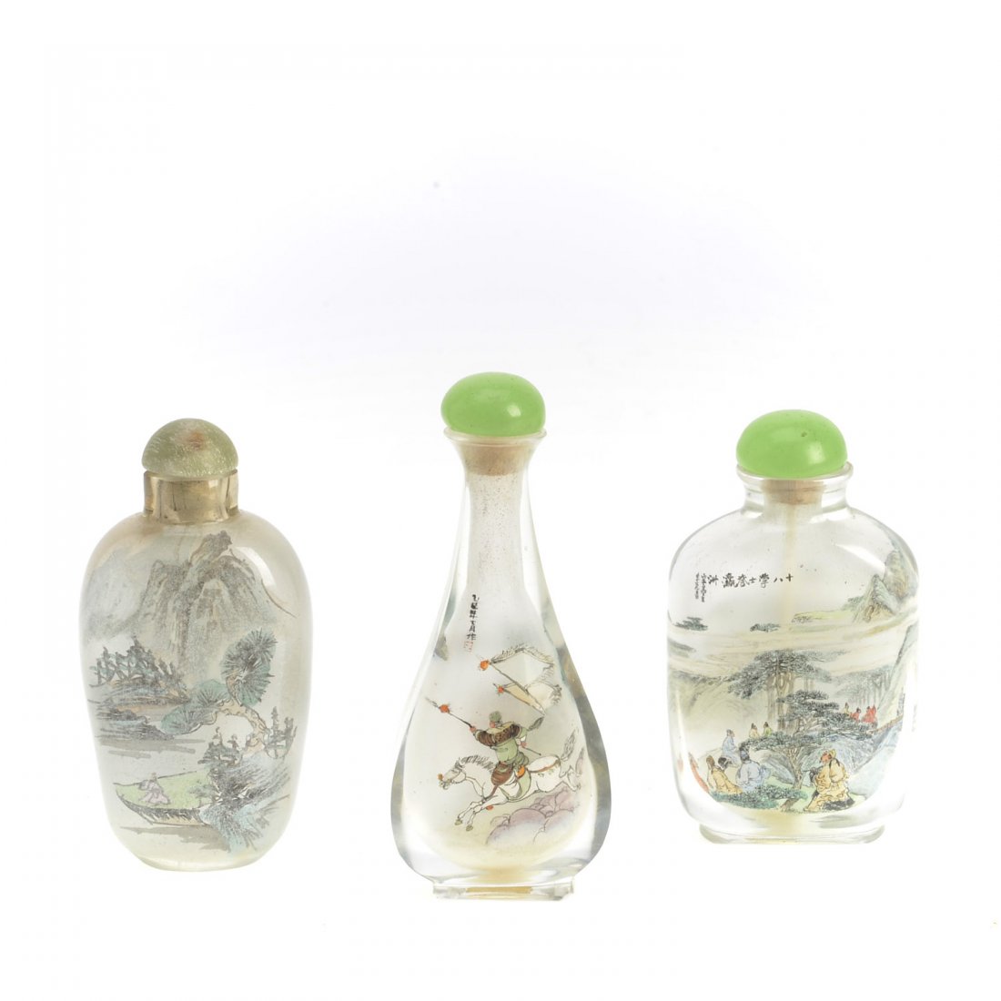(3) Chinese inside painted snuff bottles (1 of 8)
