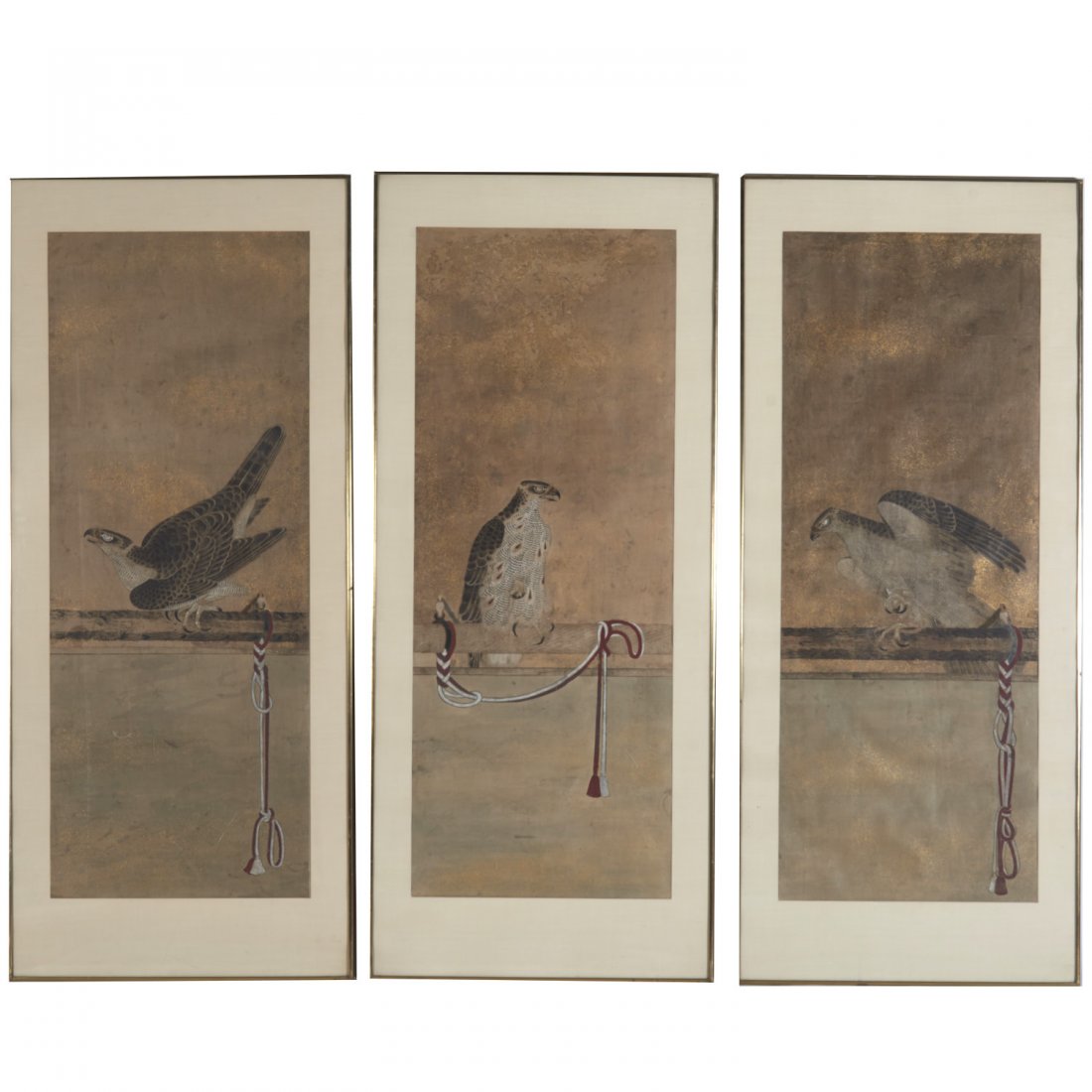 East Asian School, triptych painting (1 of 6)