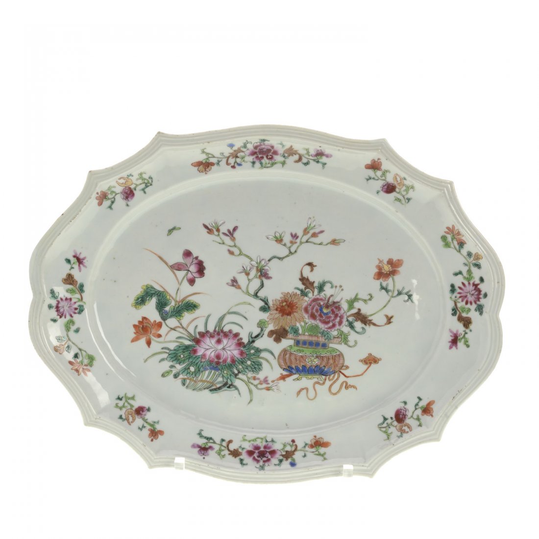 Chinese Export famille rose porcelain platter (1 of 4)