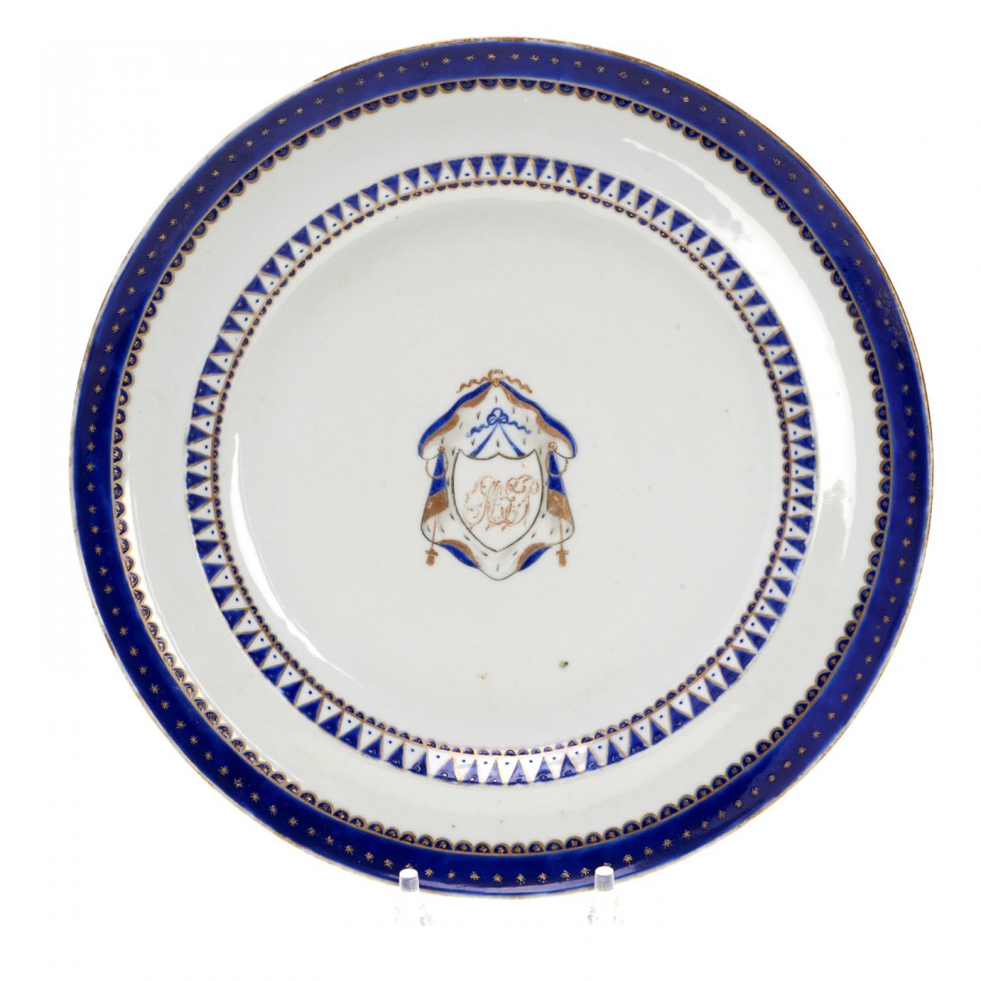 Set (23) Chinese Export armorial porcelain dishes (1 of 6)
