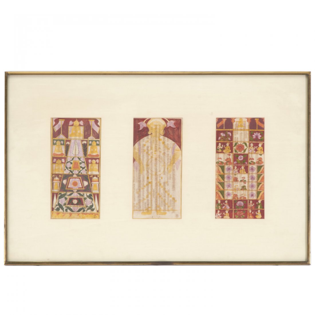 (3) Indian Hindu painted manuscript pages (1 of 5)