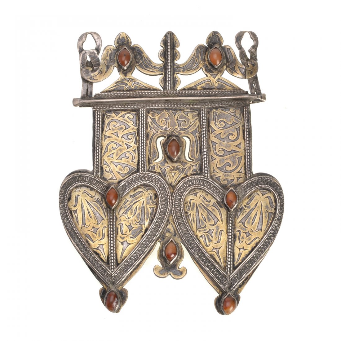 Turkoman silver gilt pendant (1 of 4)