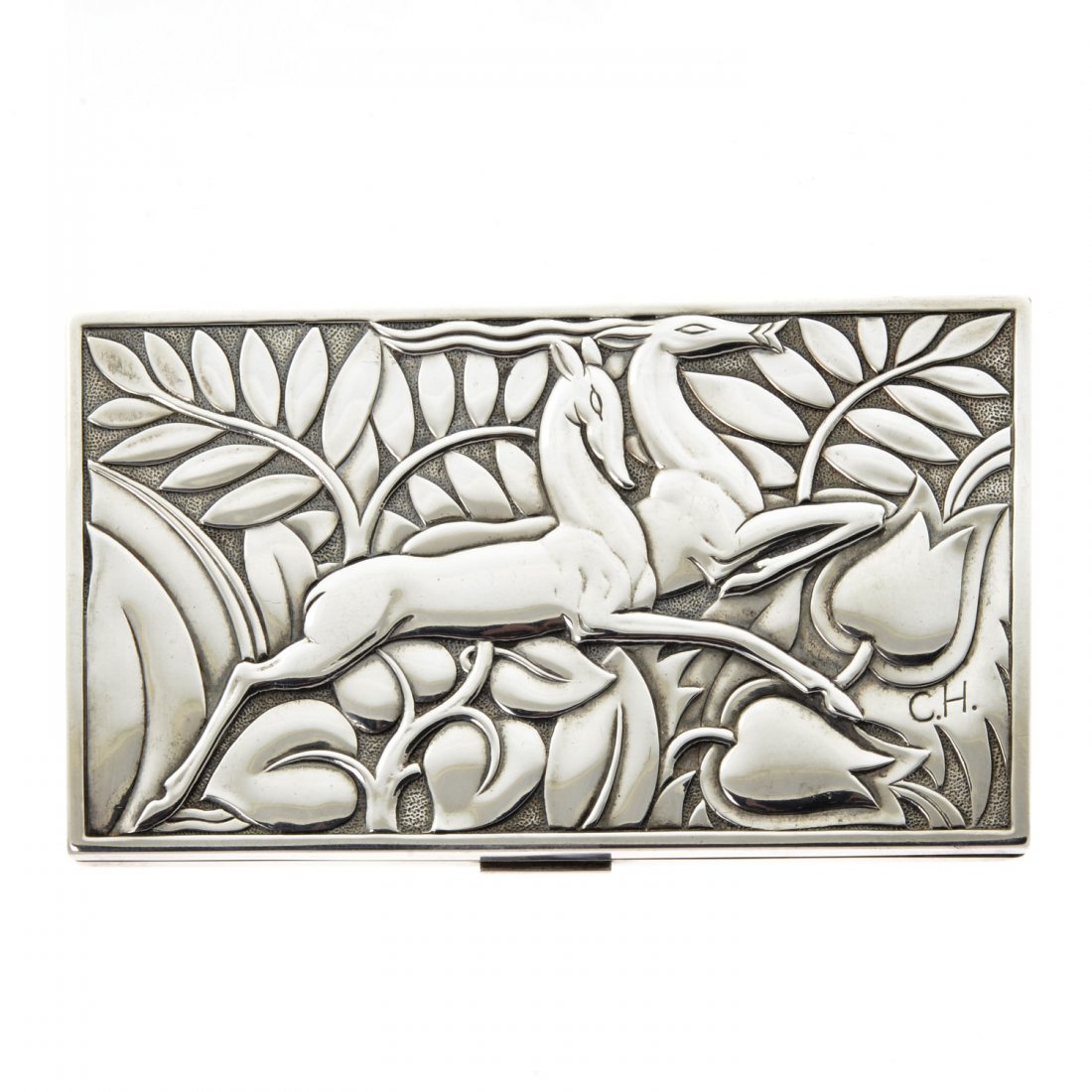 Evans Sterling Art Deco cigarette case (1 of 6)