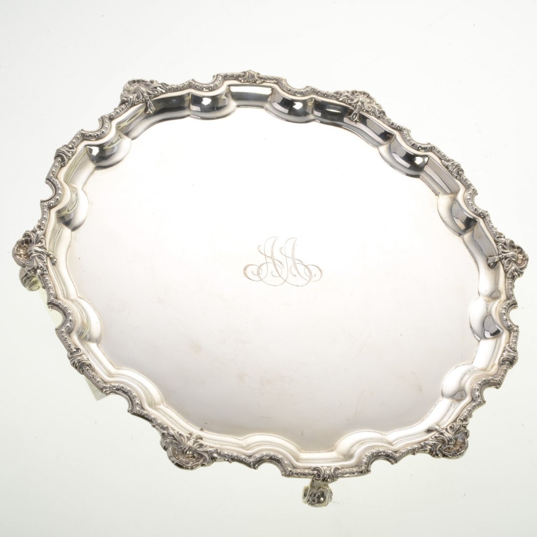Victorian sterling silver footed salver (1 of 6)