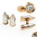 Group gentleman's 14k and gold metal cufflinks - 3