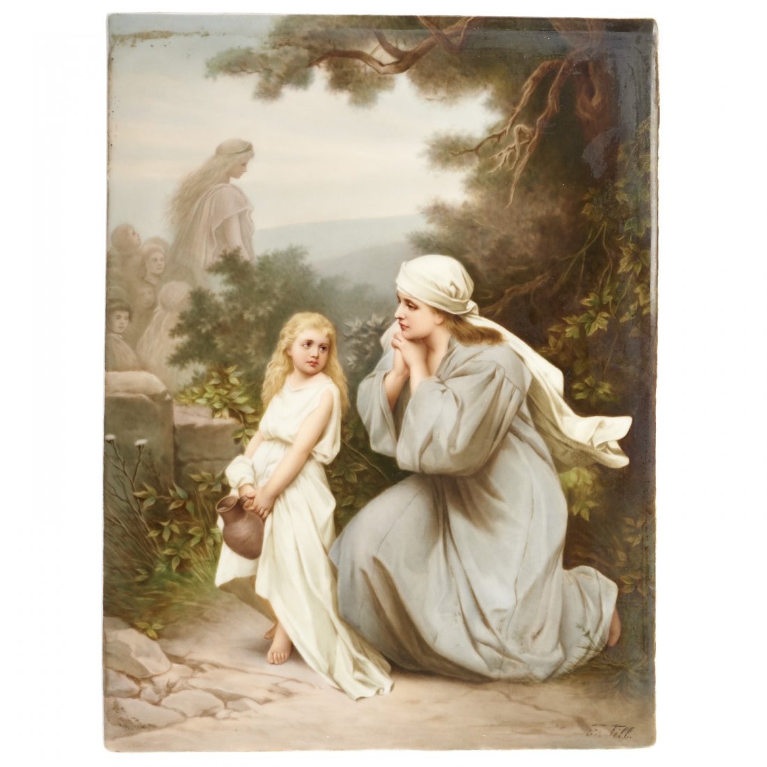 KPM porcelain plaque signed F. Till (1 of 10)