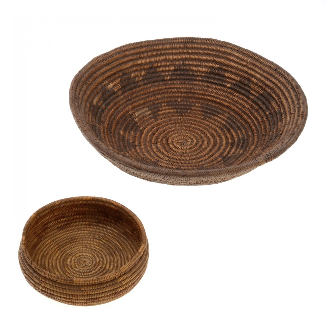 (2) Native American hand woven baskets (1 of 5)