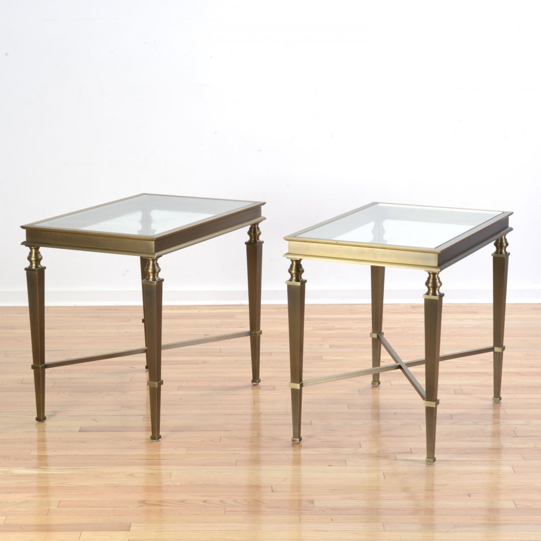 Pair Jacques Quinet style solid bronze side tables (1 of 6)
