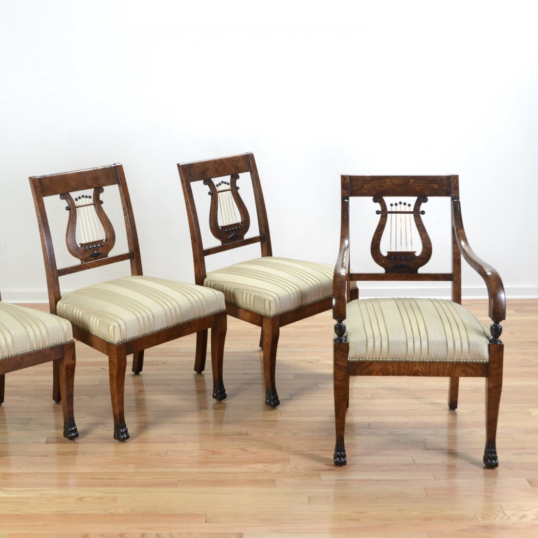 Set (6) William Switzer burlwood dining chairs (1 of 6)