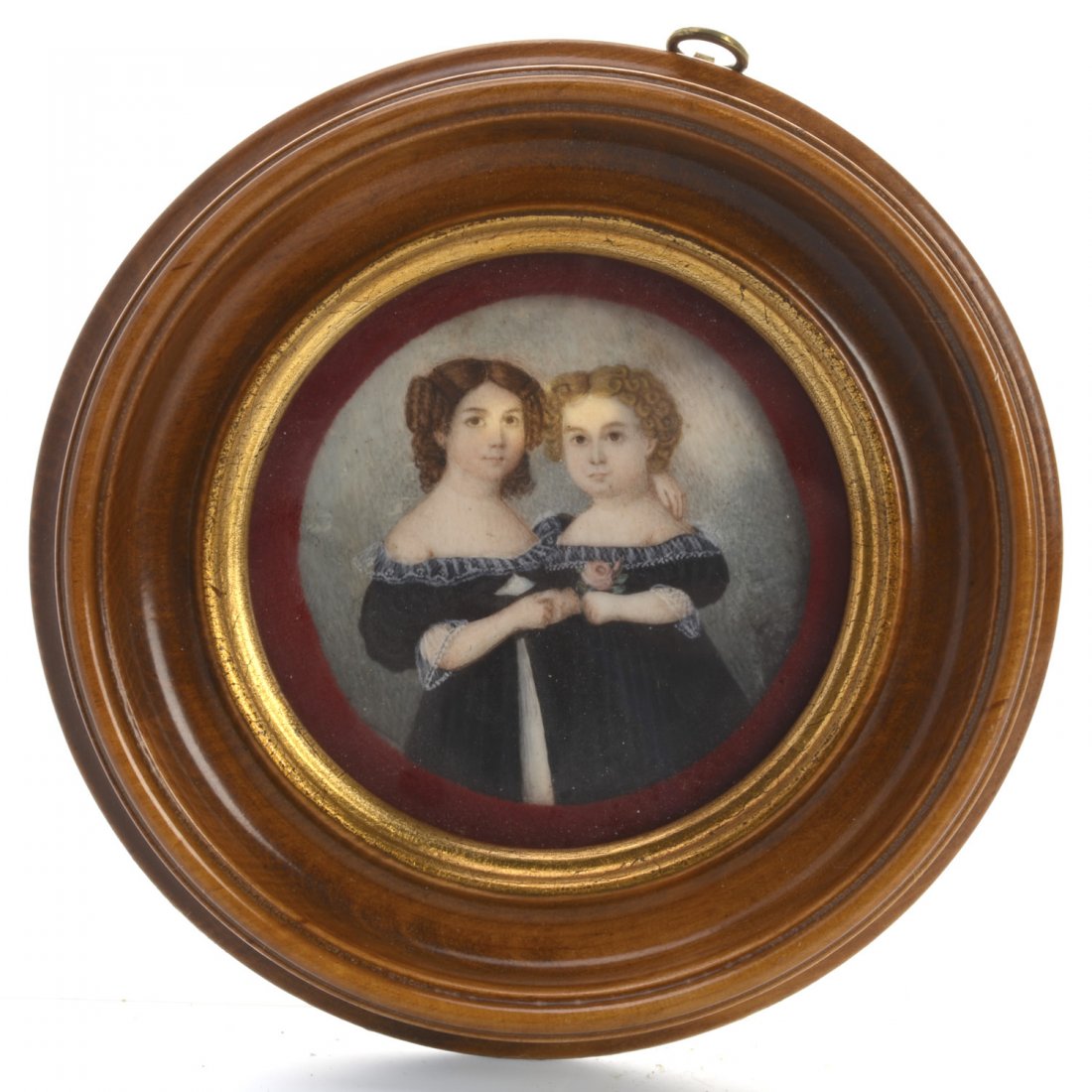 Continental portrait miniature of two sisters (1 of 4)