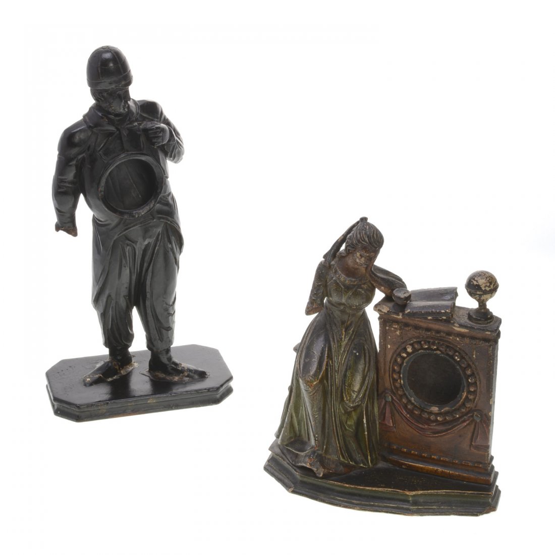 (2) Continental carved figural watch hutches (1 of 5)