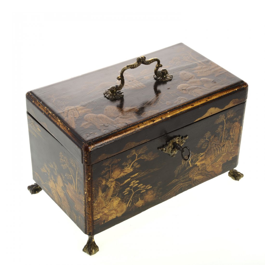 George III black japanned bottle case (1 of 7)