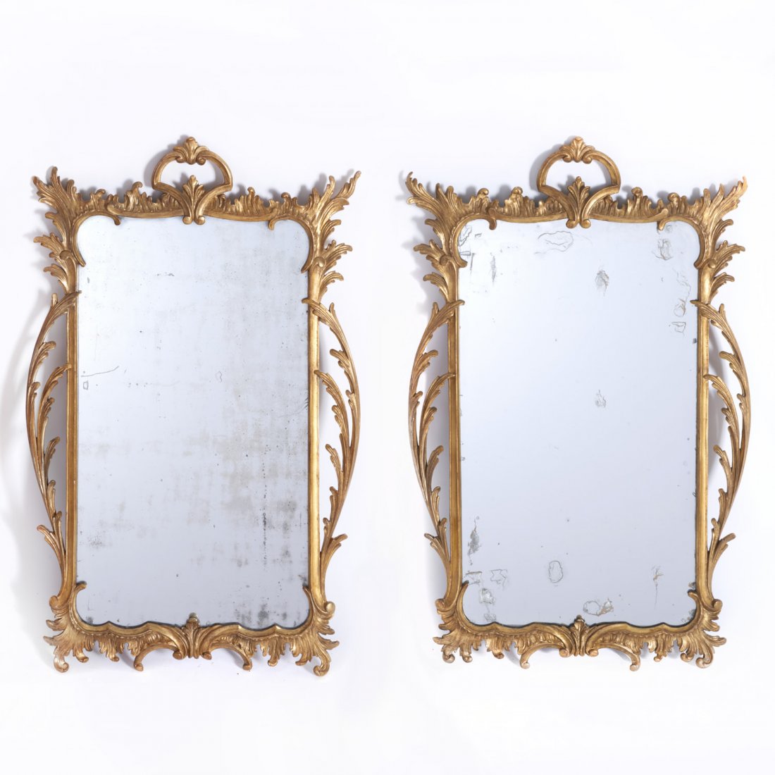Nice pair George III giltwood pier mirrors (1 of 5)