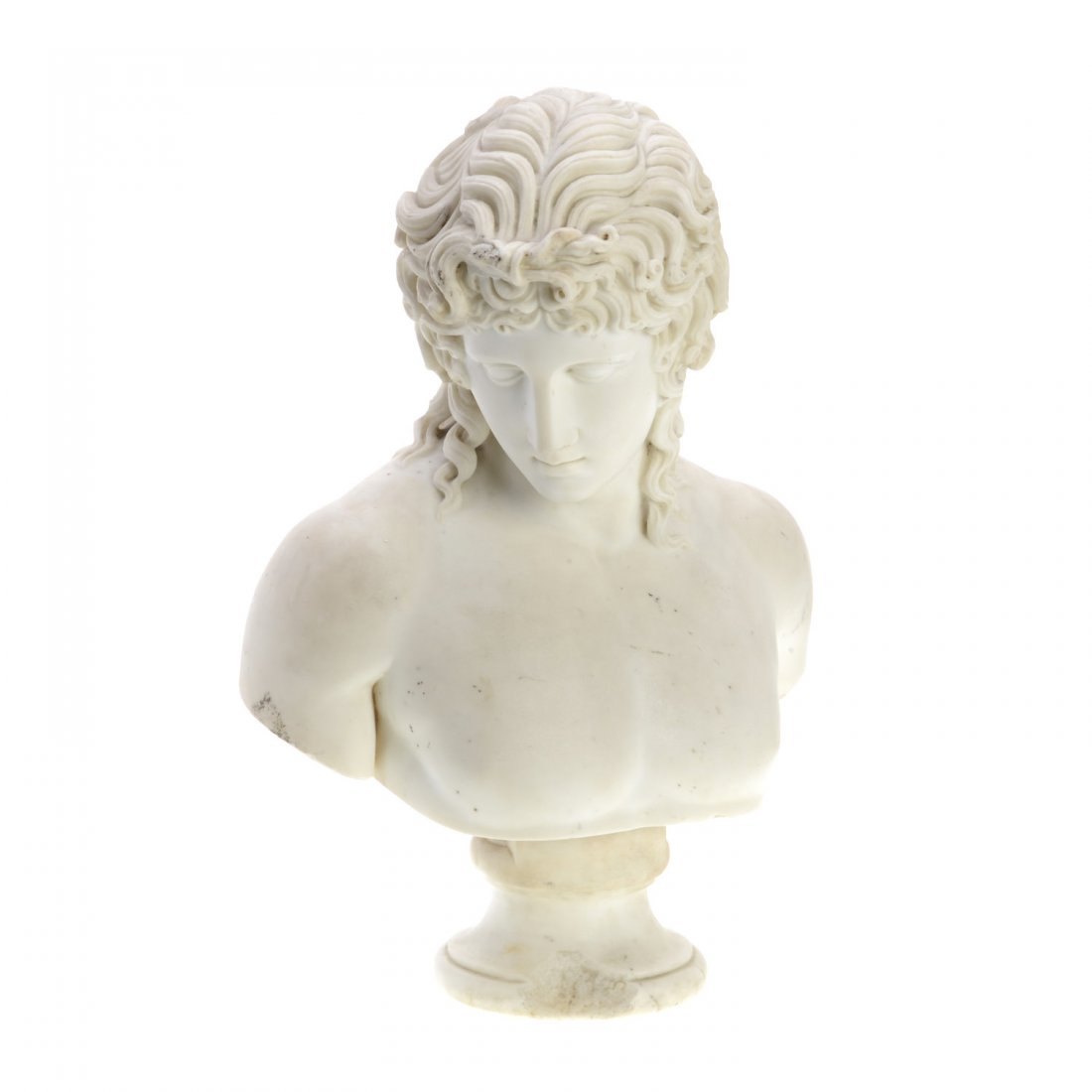 Nice Roman style white marble bust of Apollo (1 of 6)