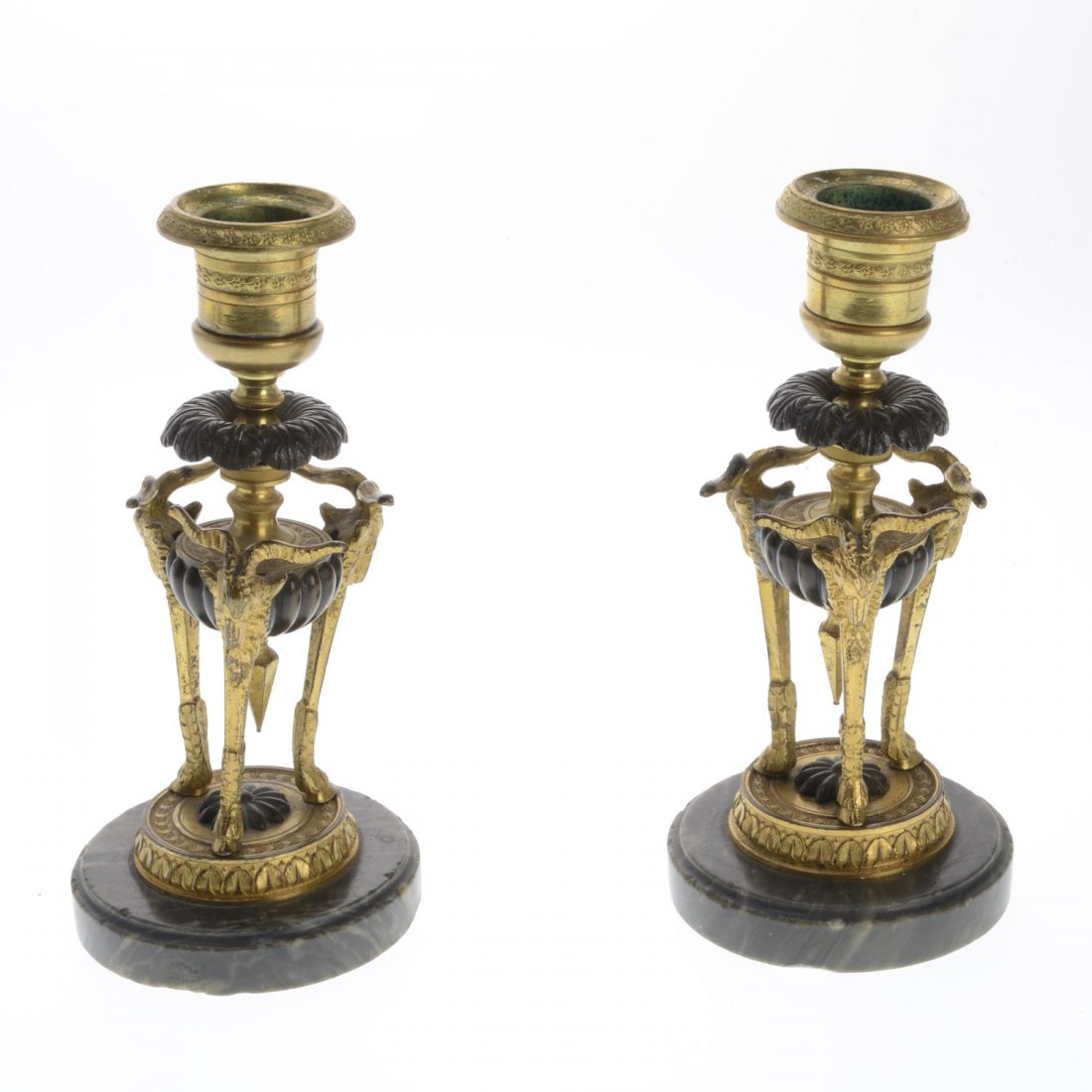 Louis XVI style gilt bronze candlesticks (1 of 6)