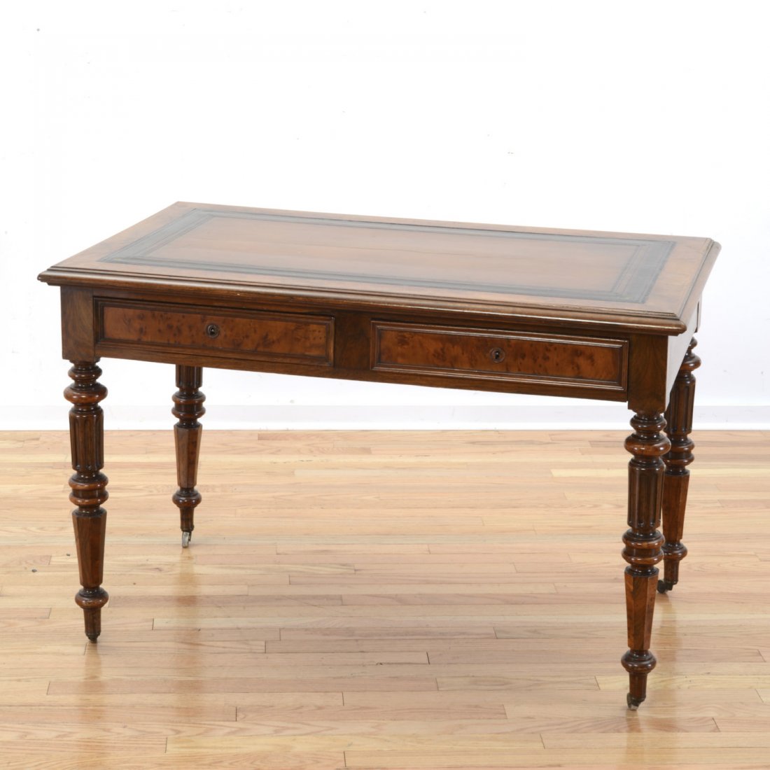 Louis Philippe burled walnut writing table (1 of 8)