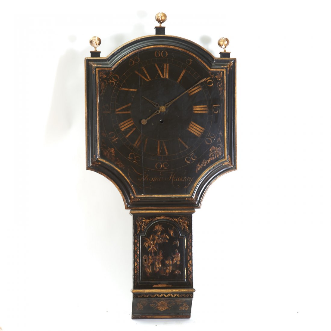 English Act of Parliament japanned clock case (1 of 6)