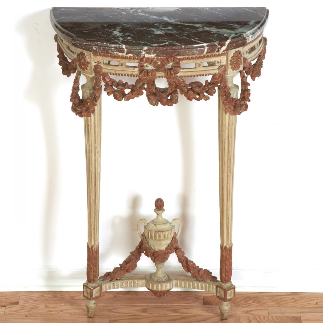 Continental rococo paint decorated console (1 of 7)