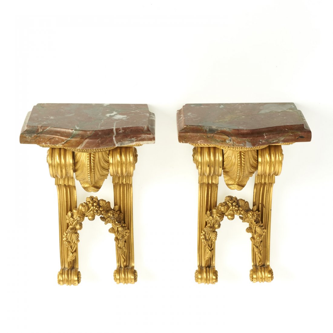 Nice pair Louis XVI gilt bronze wall brackets (1 of 7)