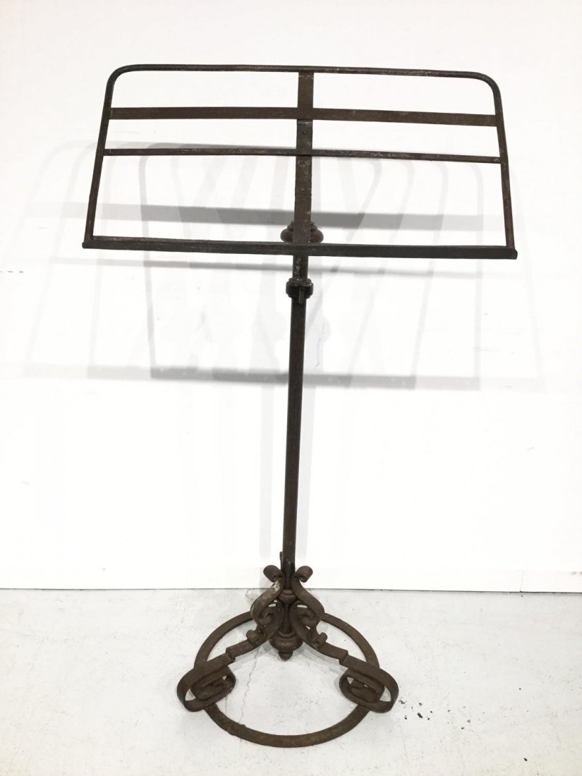 Antique Continental wrought iron music stand (1 of 6)
