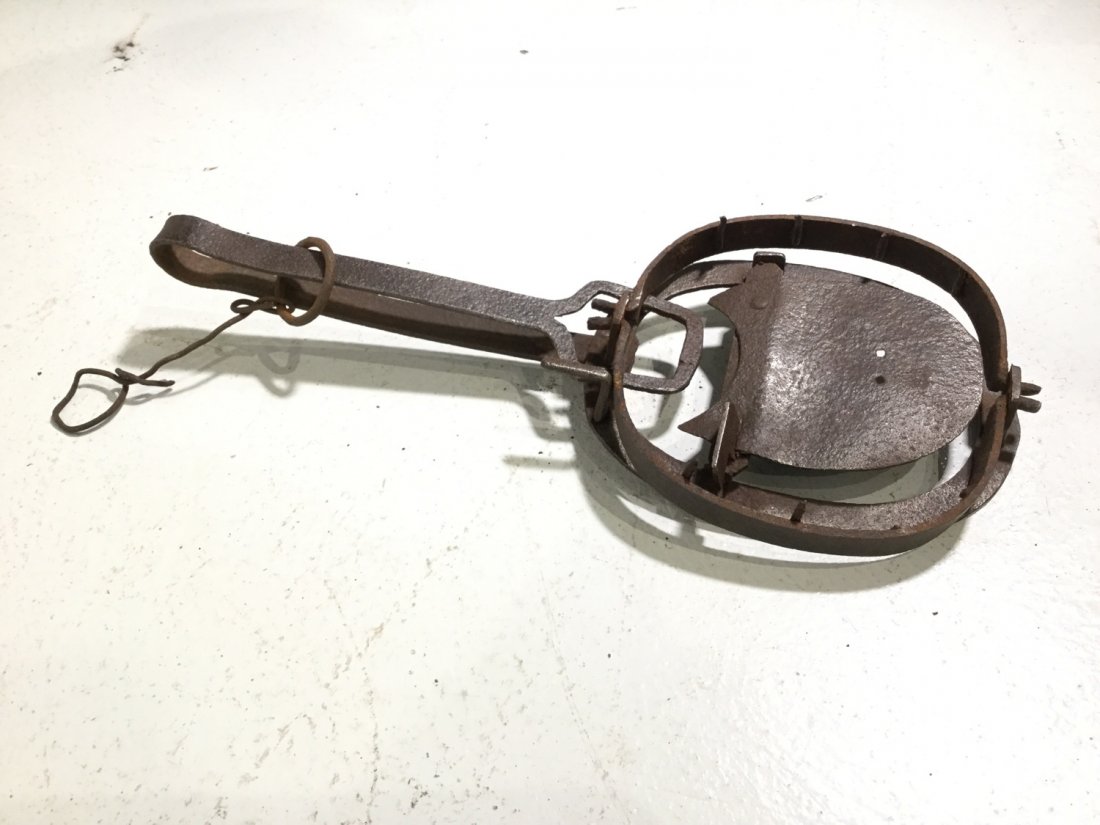 Antique wrought iron animal trap (1 of 9)