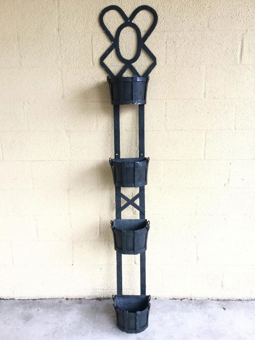 Four-tier wrought iron hanging planter (1 of 10)