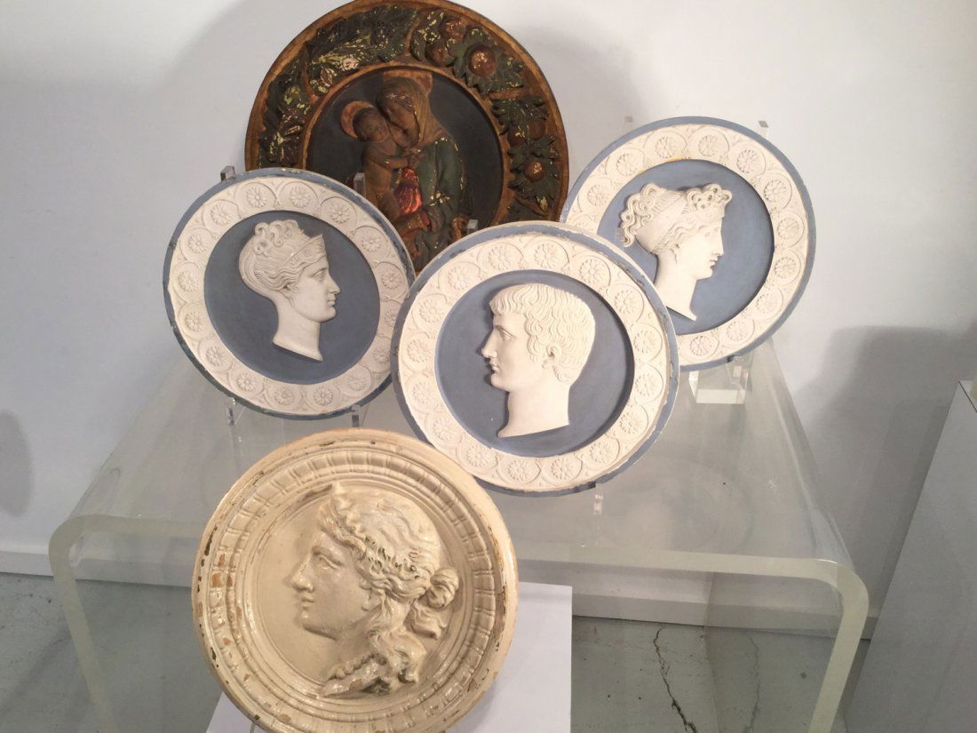 (5) Antique ceramic tondos, incl. Dini e Cellai (1 of 10)