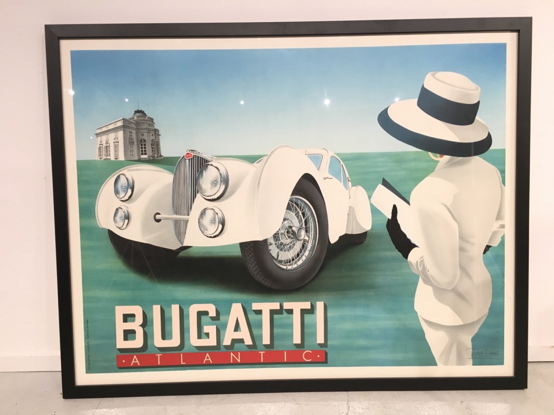 "Bugatti Atlantic", lithograph poster (1 of 8)