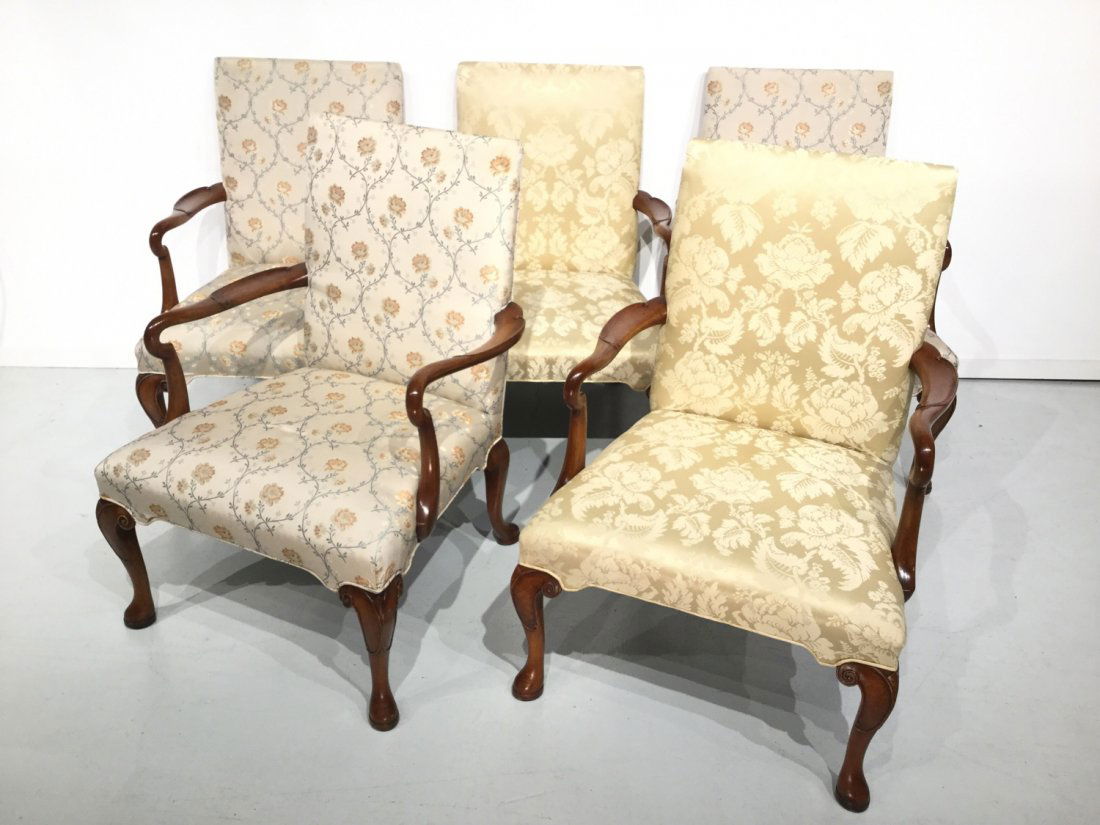 Set (5) Wood & Hogan library chairs (1 of 9)