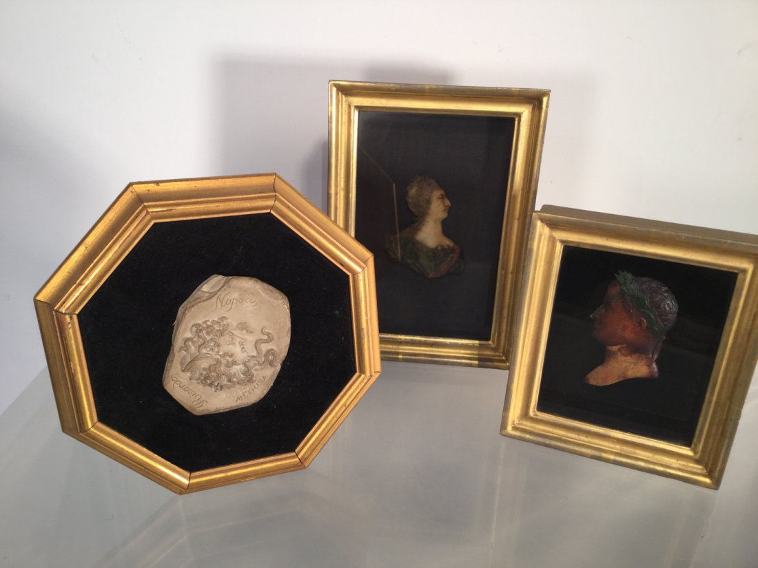 (3) Continental wax and stone busts (1 of 6)