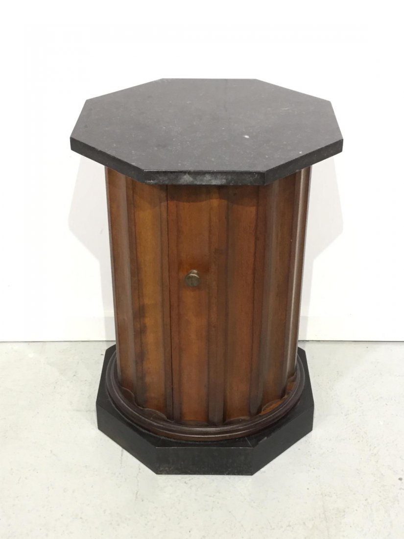 Biedermeier style marble top pot table (1 of 7)