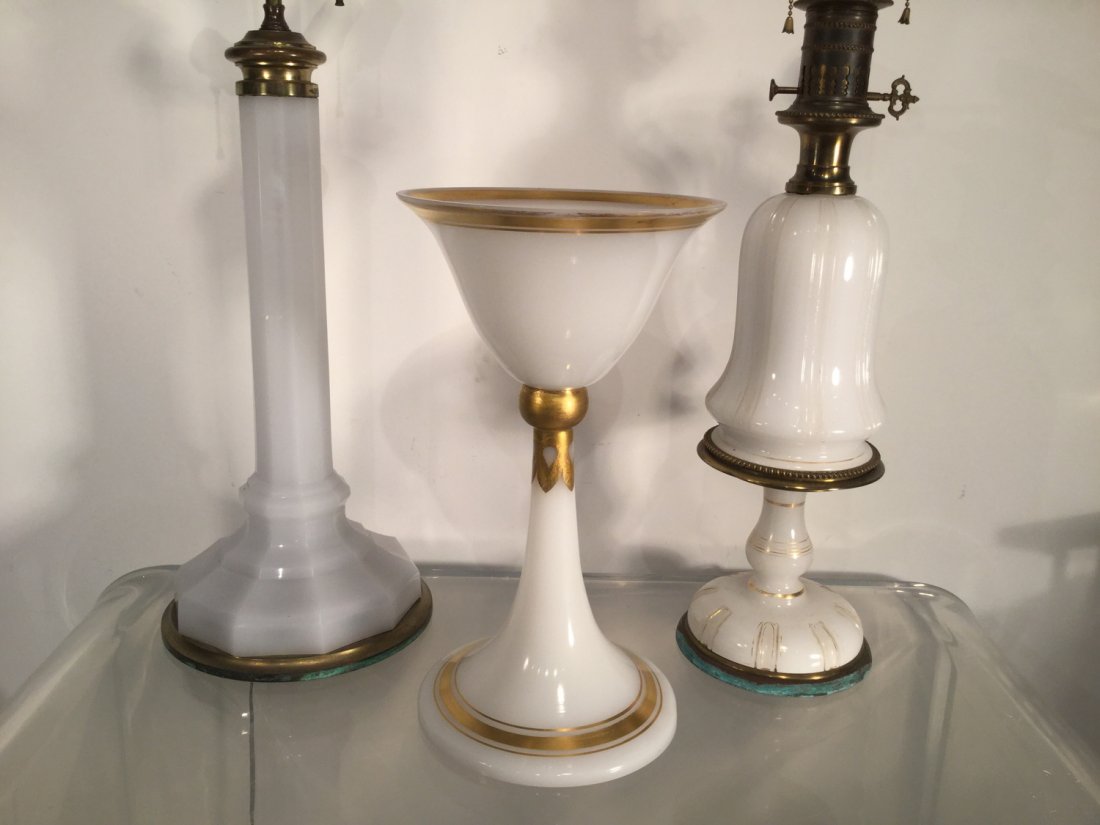 Group antique white opaline glass (1 of 10)