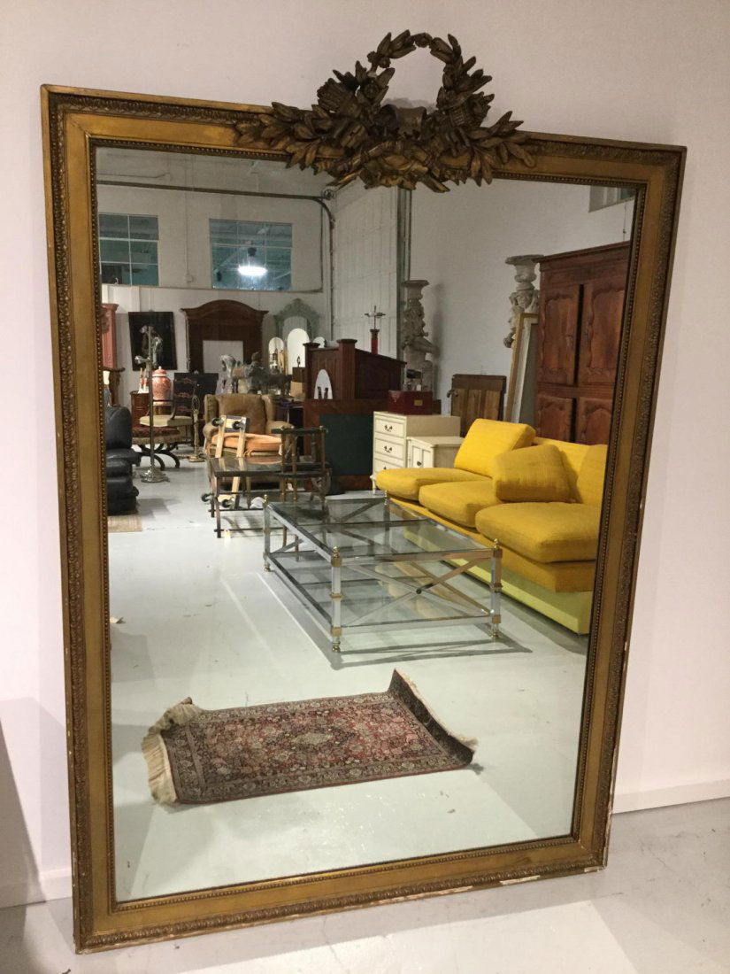 Large Continental giltwood pier mirror (1 of 6)