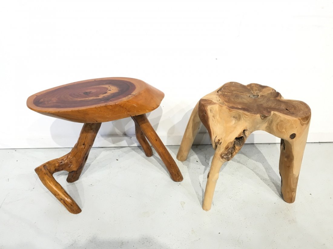 Near pair rustic Wood Studio root tables (1 of 9)