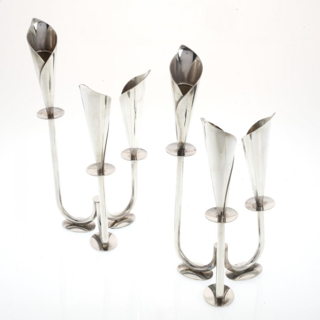 Pair Danish Mid-Century silver plated candelabra (1 of 5)