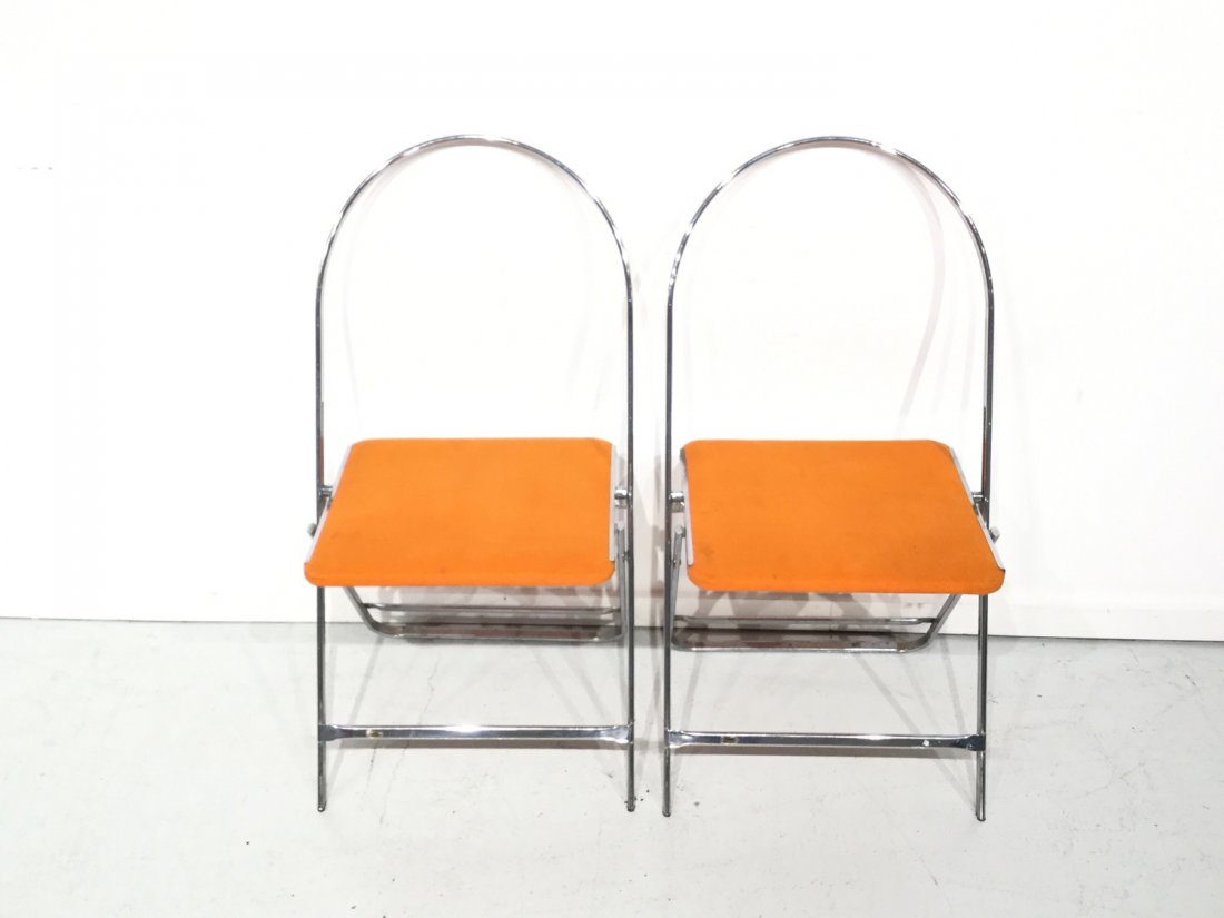 Pair Elios Italian Modern folding chairs (1 of 8)