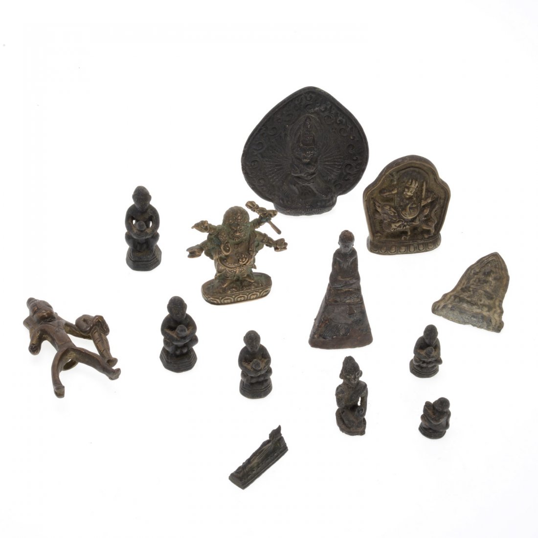 (13) Miniature bronze, metalwork Buddhist figures (1 of 4)