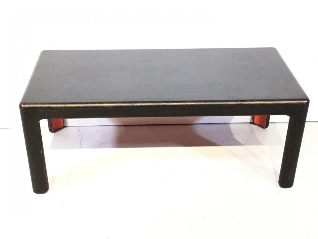 Springer style lacquered textile coffee table (1 of 9)