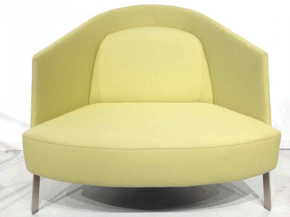 Teknion Studio "Fractals Mono" lounge chair: Teknion Studio "Fractals Mono" lounge chair, 21st c., pale green wool, tag to underside, 38"h x 45"w x 35"d Provenance: Property from a major corporate collection, NY