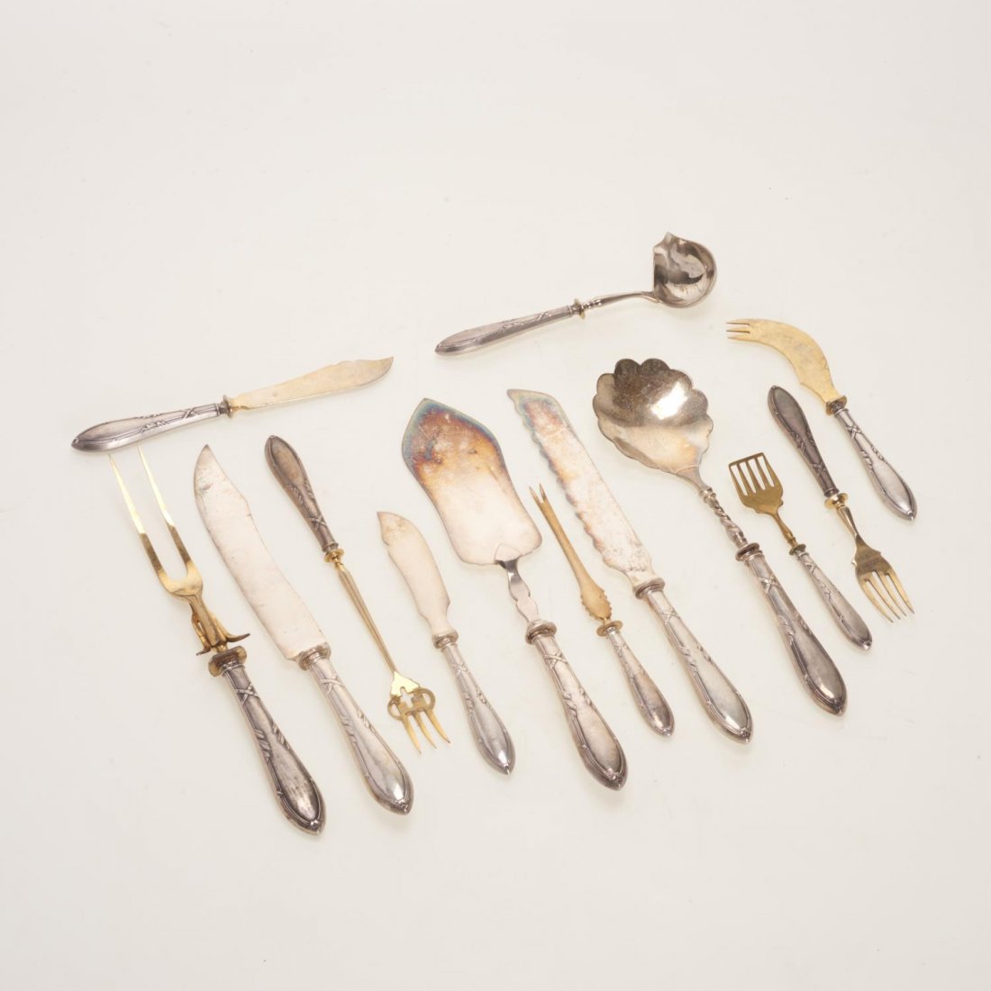 Group Russian silver flatware (1 of 8)