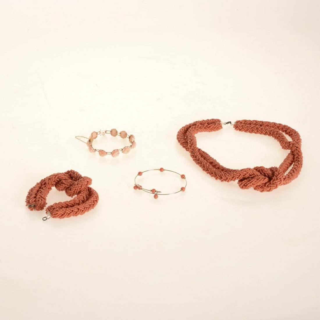 (4) pcs. Antique coral jewelry (1 of 7)
