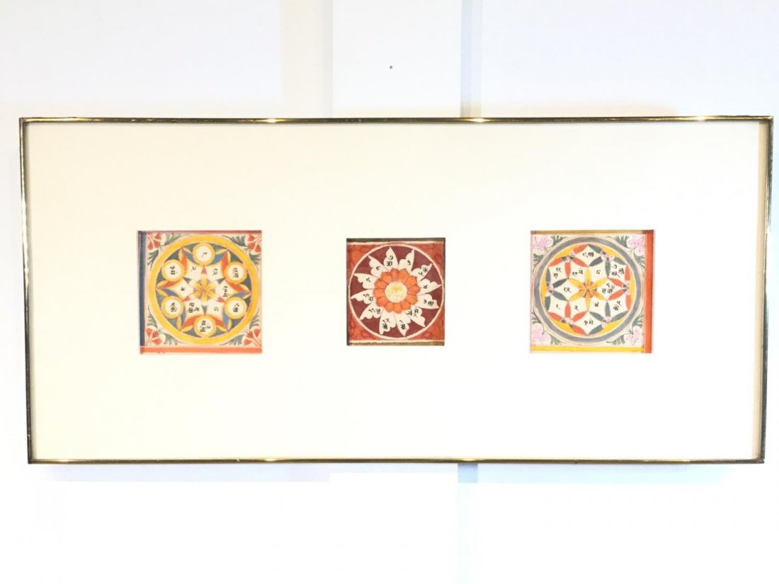 Jain School (19th c.), (3) paintings (1 of 8)