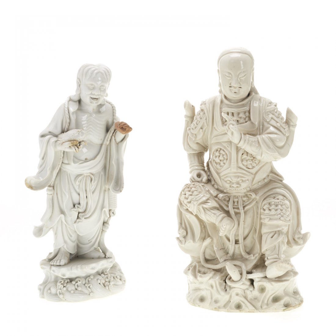 (2) Chinese blanc de chine figures (1 of 10)