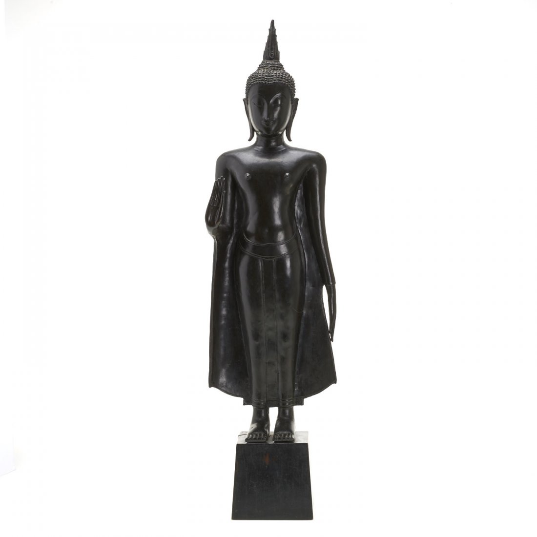 Southeast Asian bronze standing Buddha (1 of 10)