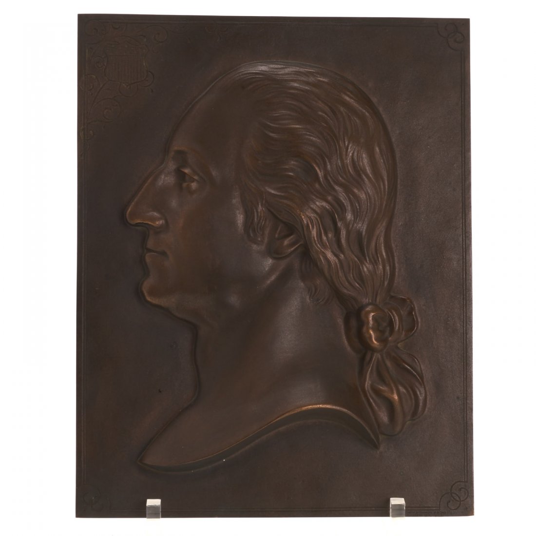 Bronze plaque of Washington, Henry Bonnard Foundry (1 of 7)