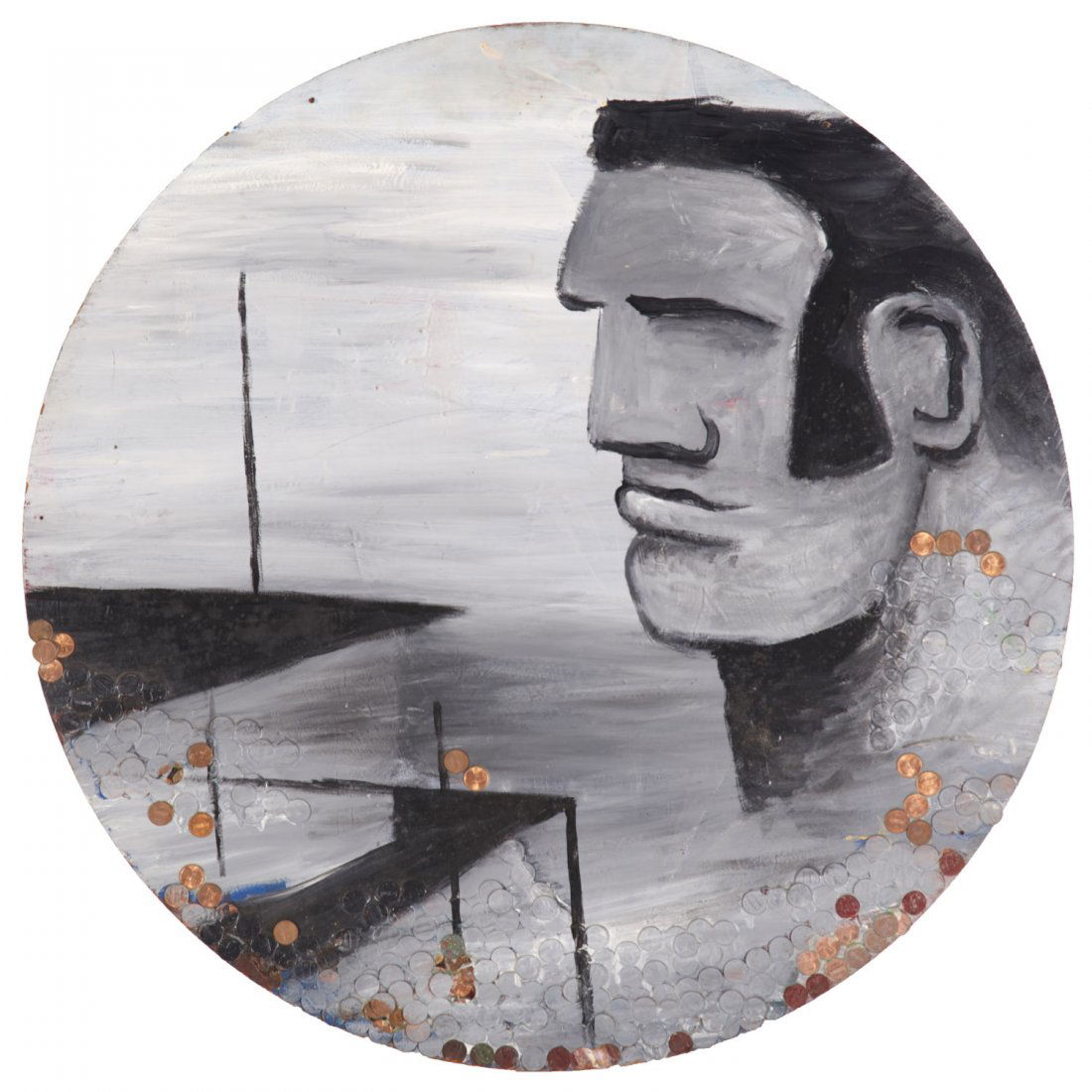 Robert Loughlin, mixed media painting (1 of 6)