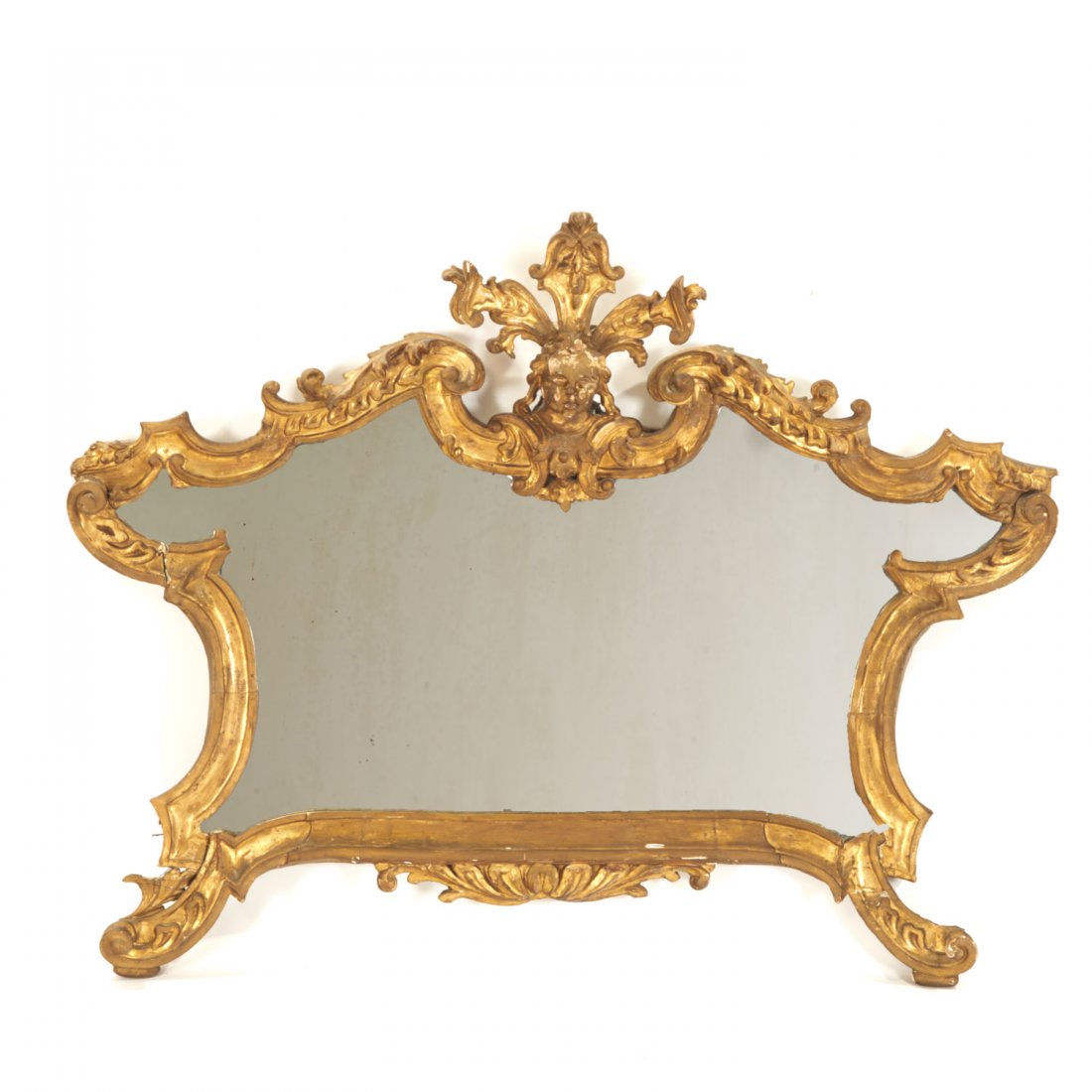 Italian Rococo giltwood wall mirror (1 of 7)