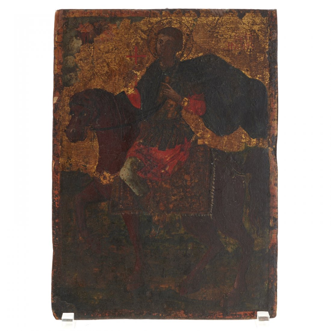 Russian or Greek polychrome icon of St. George (1 of 7)