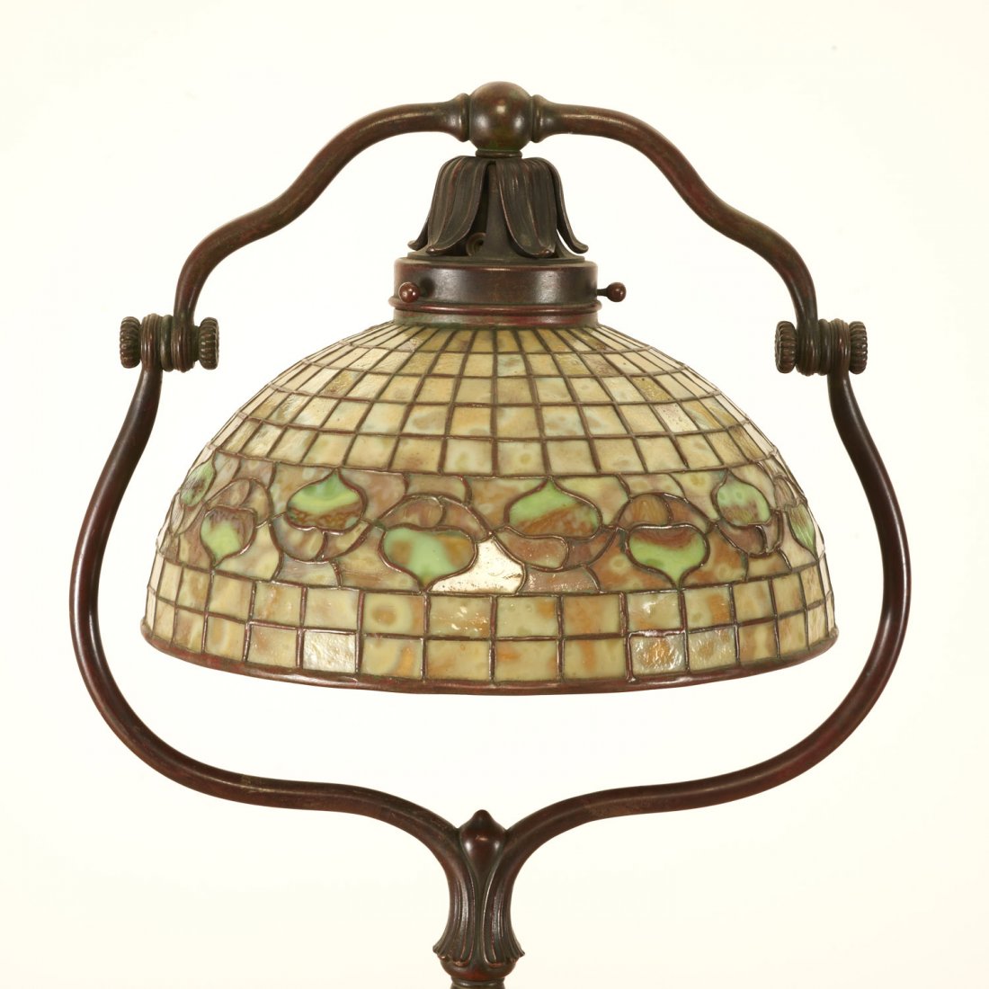 Tiffany Studios bronze floor lamp "Acorn" shade (1 of 10)