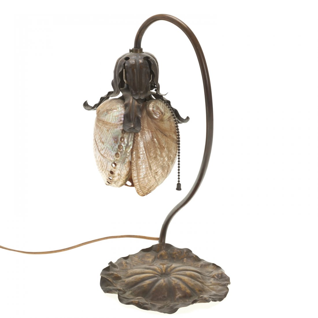 Attr. Charles Frederick Eaton abalone shell lamp (1 of 8)